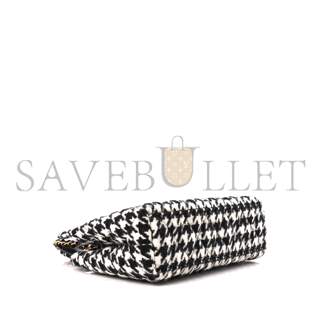 Ch*el master tweed houndstooth quilted nano kelly shopper (19*13*7cm)